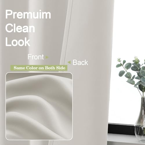OWENIE Sally Blackout Curtains 120 Inches Long 2 Panels Set for