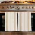 Beige Striped Kitchen Towels Set of 3, Absorbent Dish Towels for