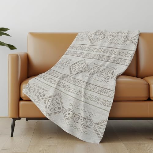 Addison Rugs ASB120 Taupe 50" x 70" Oversized Sherpa Throw Blanket