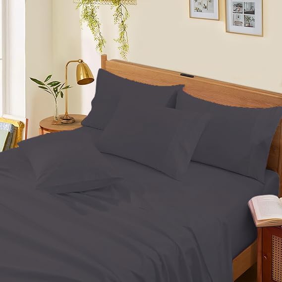 RECCI Luxury 4-Piece Sheet Set 100% Egyptian Cotton 1000 Thread Count