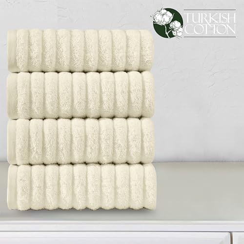 Elegant Comfort Luxury 100% Turkish Cotton Corduroy Ribbed 4 Pack Hand