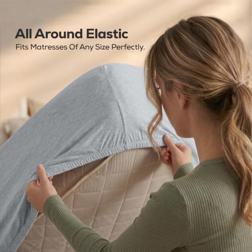 Utopia Bedding King Fitted Sheet Only – Jersey Knit Cotton, Stretchy