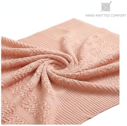 Soft Chenille Throw Blanket Cozy Chunky Knit Blanket for Couch and Bed