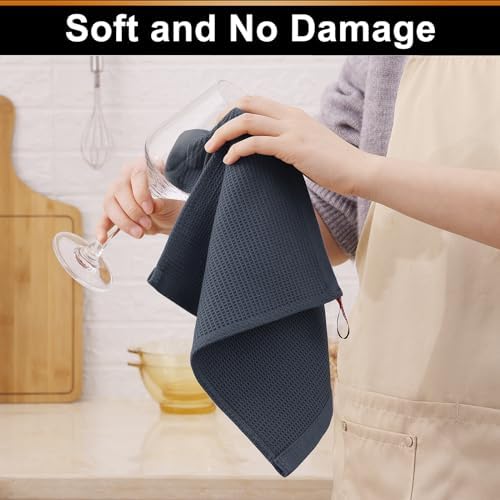 Homaxy Kitchen Towels and Dishcloths Set, 12 x 12 Inches, Set of 12
