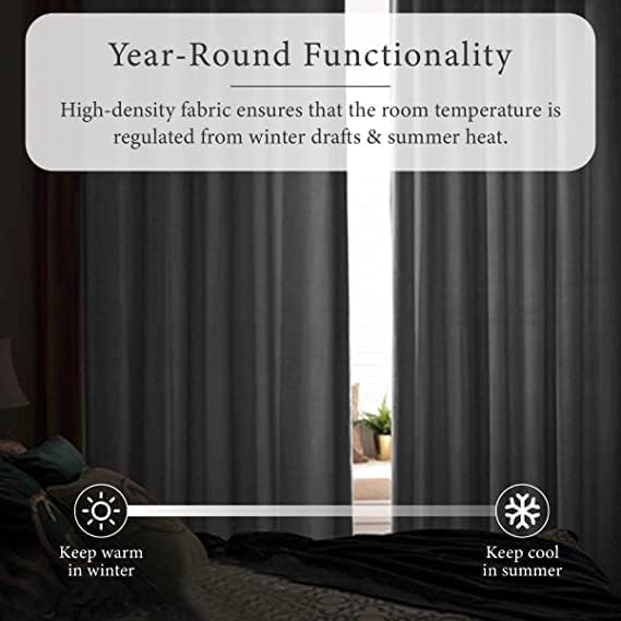Double Pinch Pleat Blackout Curtain Thermal Insulated Blackout