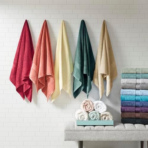 Madison Park 800GSM 100% Cotton Bathroom Bath Towel Set of 8, Mocha