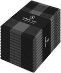 12 Pack Light Grey and Black Buffalo Check Kitchen Towels, 16"x26"