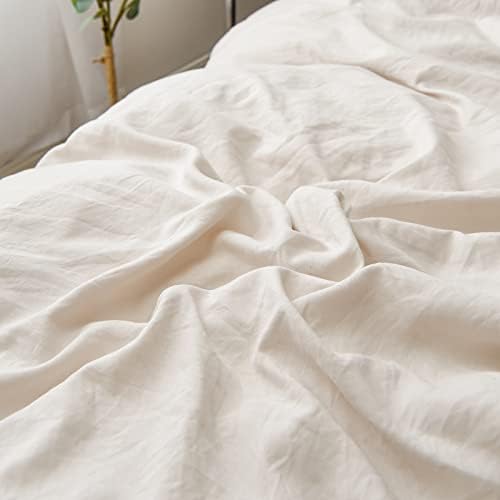 Beige Queen Bedding Set Chic Pom Pom Duvet Cover Sets Khaki Pompom