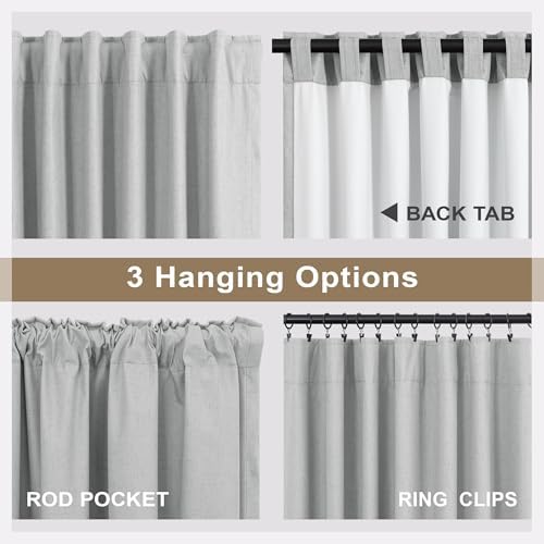 Total Blackout Curtains Full Shade 84 Inches Long Light Grey Gray