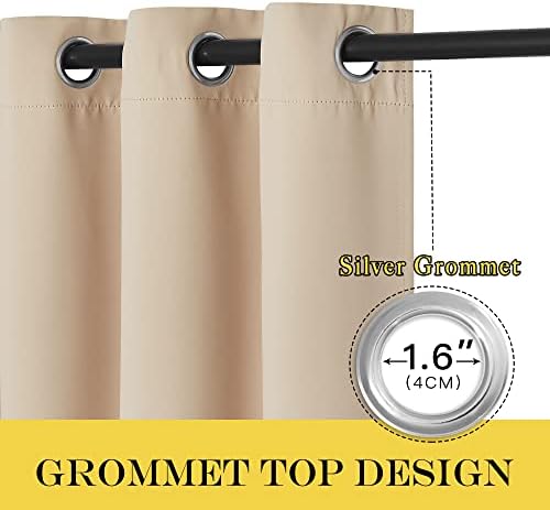 NICETOWN Room Darkening Window Curtain Extra Long 120"