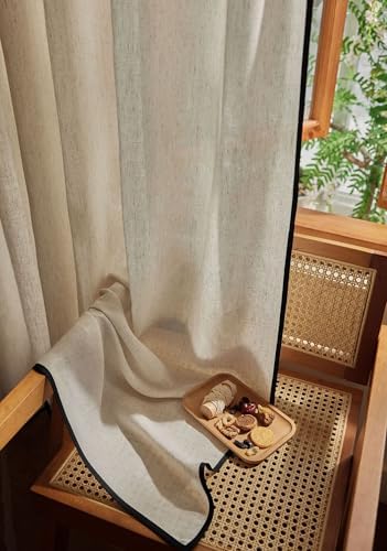 Beydodo Semi Sheer Curtains 63 Inches Long, Privacy Curtains for