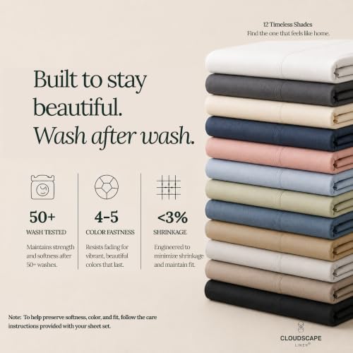 Cloud Scape King Size Sheets Set 100% Egyptian Cotton Sateen