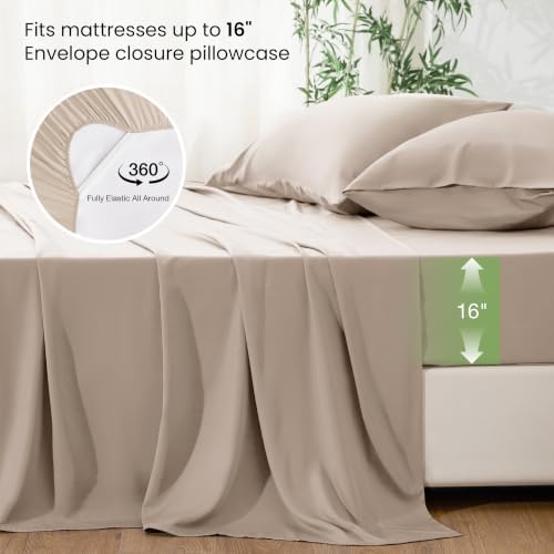 Love's cabin 4 Piece Full Size Sheet Set, 100% Rayon Derived from