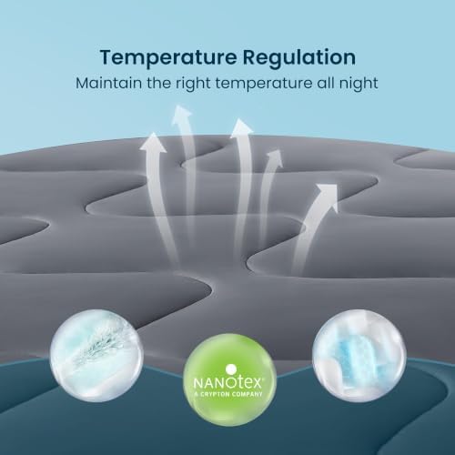 Sleep Zone Cooling Mattress Pad Queen, Support Mattress Topper