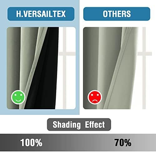 H.VERSAILTEX 100% Blackout Curtains for Bedroom Thermal Insulated