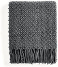 CREVENT Farmhouse Boho Knitted Throw Blanket for Couch Sofa Chair Bed