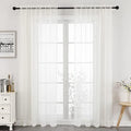 Regal Home Collections Solid Lightweight Voile Sheer Curtains - Rod
