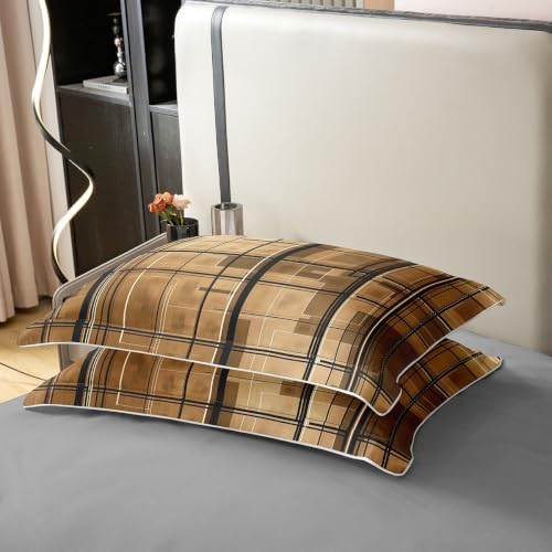 Erosebridal Boho Beige Brown Grey Duvet Cover Set Mid Century 100%