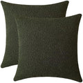 Jeneoo Sage Green Decorative Square Thick Throw Pillow Covers Fine