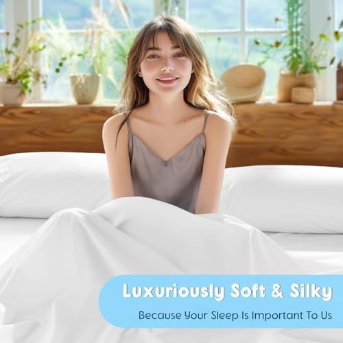 4-Piece Cotton Bed Sheet Set King 16" Deep Pocket Dark Grey