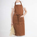 ATLINIA 100% Linen Apron for Women Men Apron for Kitchen Cooking