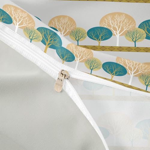 Erosebridal Boho Trees Duvet Cover Set Abstract Grey King Bedding Set