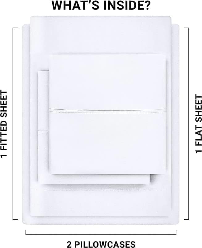Twin XL Size Sheets Sets Long Staple Cotton- Deep Pocket Fitted Sheet