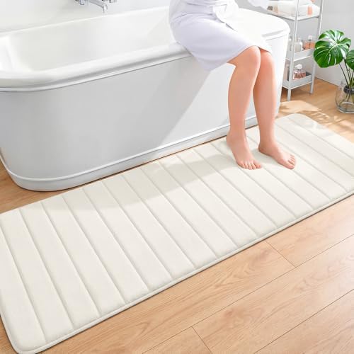 OLANLY Memory Foam Long Bathroom Rugs Runner 70x24, Super Soft