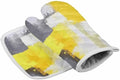 Quilted Cotton Terry Cloth Oven Mitt, Pot Holder Yellow Gray White