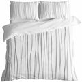 3 Pieces Duvet Cover Queen Bedding Sets Abstract Lines Texture Luxury