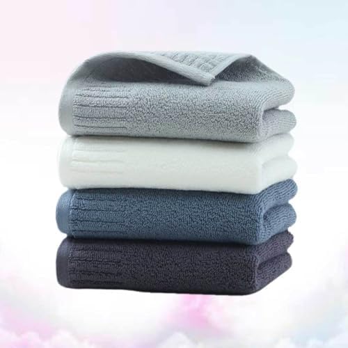 4pcs Pure Cotton Thicken Facial Towels for Bathroom Use