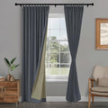 Fcosie Total Blackout Thermal Curtains 84 Inches Long Velvet Pinch