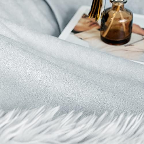 JONIYEAR Decorative 2.8" Long Hair Soft Fuzzy Faux Fur Throw Blanket