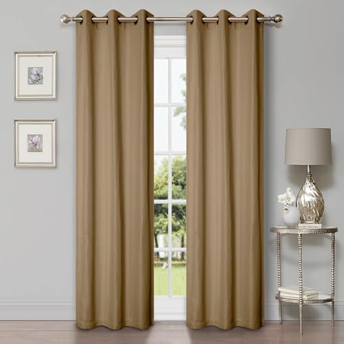 SUPERIOR Semi Blackout Curtains - Classic Linen Design - 42" x 96"