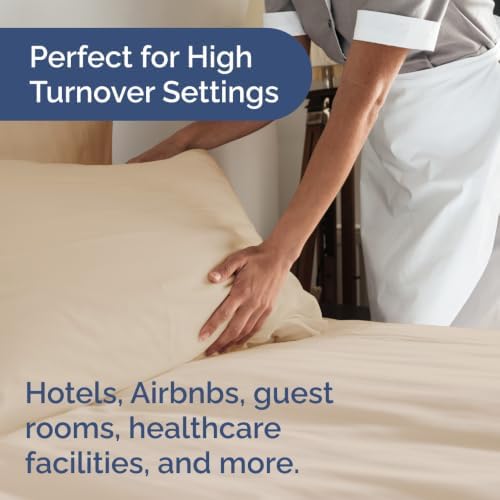 Pack of 2, Full Size 4 Piece Sheet Set - Breathable & Cooling - Cream