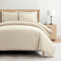 Lush Decor Hampton Double Flange Embroidered Contrast Edge Cotton