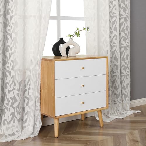 Lecloud Leia Ivory Sheer Curtains 108 Inches Long 2 Panels, Airy