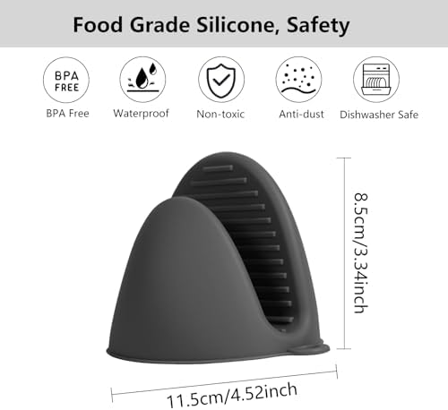 6 Pack Mini Oven Mitts Silicone Pot Holders Heat Resistan for Kitchen