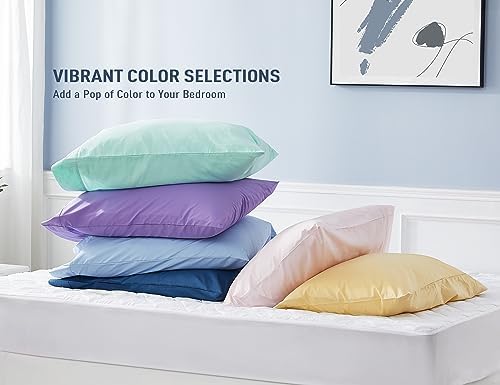 Pillow Cases King Size 100% Cotton Percale Set of 2, Sandshell