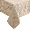 Caiden Elegance Damask Tablecloth, Taupe - 60" W x 84" L