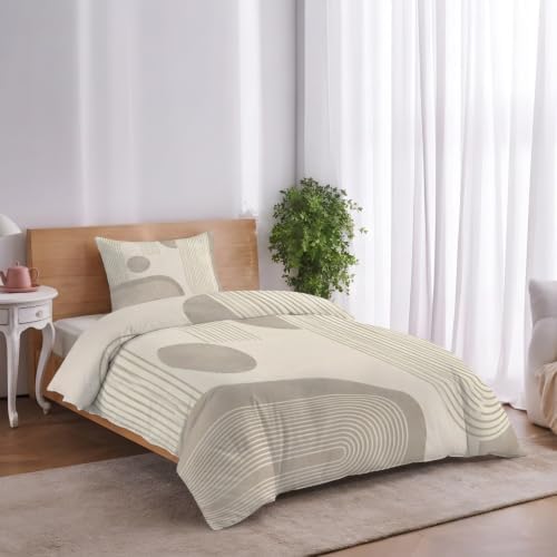 Boho Geometric Duvet Cover Queen Size,Quilt Cover 90"x90" with Zipper