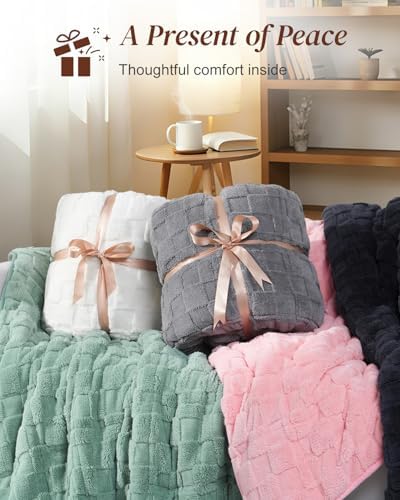 Kivik 20lbs Weighted Blanket for Adults, Checkered Fleece & Sherpa