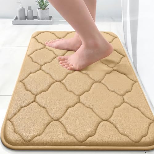 OLANLY Memory Foam Bath Mat Rug 24x16, Ultra Soft and Absorbent