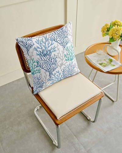 Marine Blue Teal Gray Sea Coral Outdoor Decorative Pillow Set of