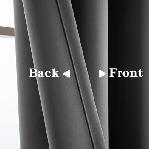 IGEMAEVE Blackout Curtains for Bedroom Light Grey 52" W x 96" L