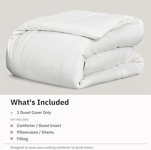 California Design Den Luxury Twin XL Duvet Covers, Antique White