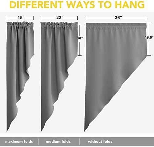 NICETOWN Swag Curtains for Kitchen, Home Fashion Rod Pocket Blackout
