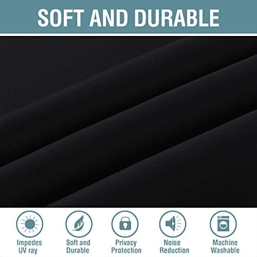 H.VERSAILTEX 100% Blackout Curtains for Bedroom Black Out Curtains