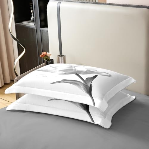 jejeloiu Floral Duvet Cover 100% Cotton Flowers Bedding Set for Kids