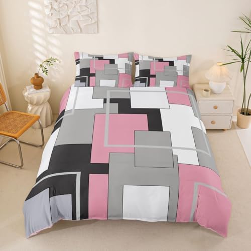 Feelyou Abstract Duvet Cover Queen Size Geometric Comforter Cover for